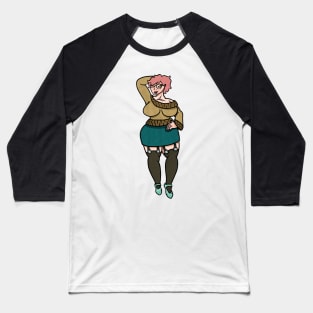 Beautiful pink haired chick Baseball T-Shirt